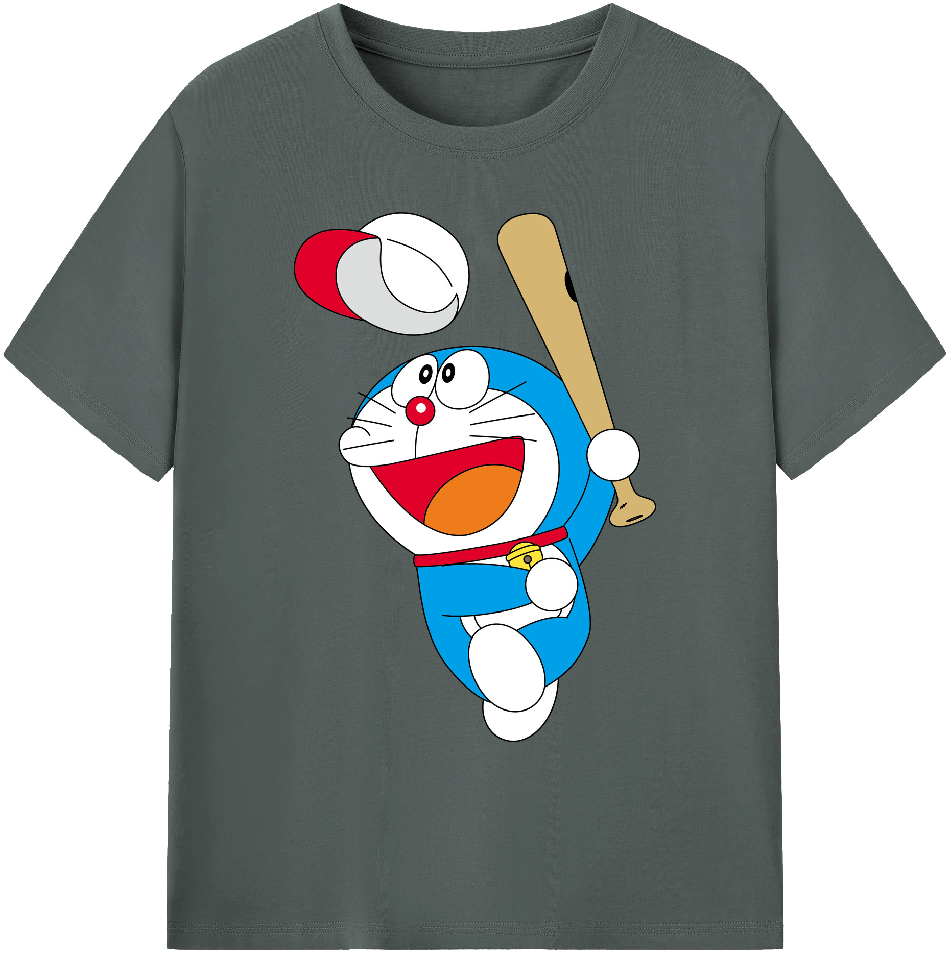 （画像用） ドラえもん Doraemon 綿100％ メンズ半袖Tシャツ｜肌触りやわらか＆通気性